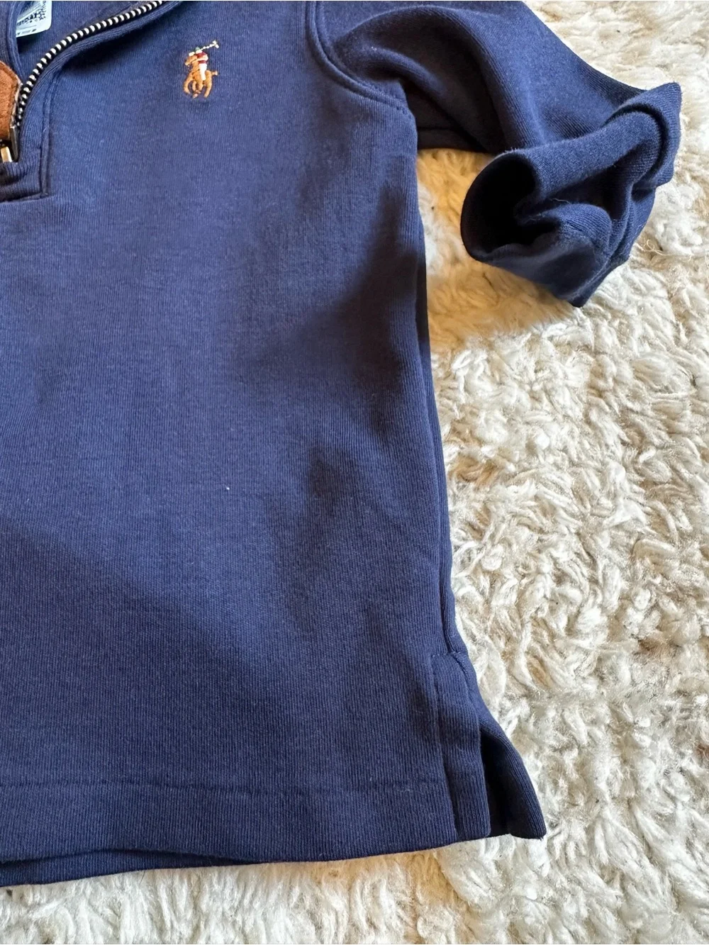 Ralph Lauren Navy Polo Half-Zip Pullover for Baby